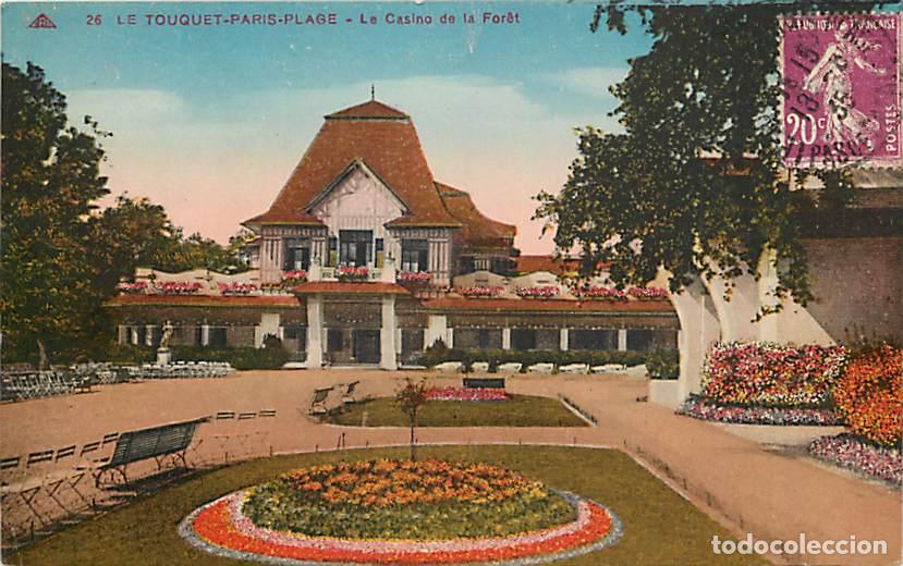 Postkarten: France - 62 - Le Touquet - Casino de la Foret - Coloris&eacute;e - Oblit&eacute;ration ronde de 1935 - CPA - Voir