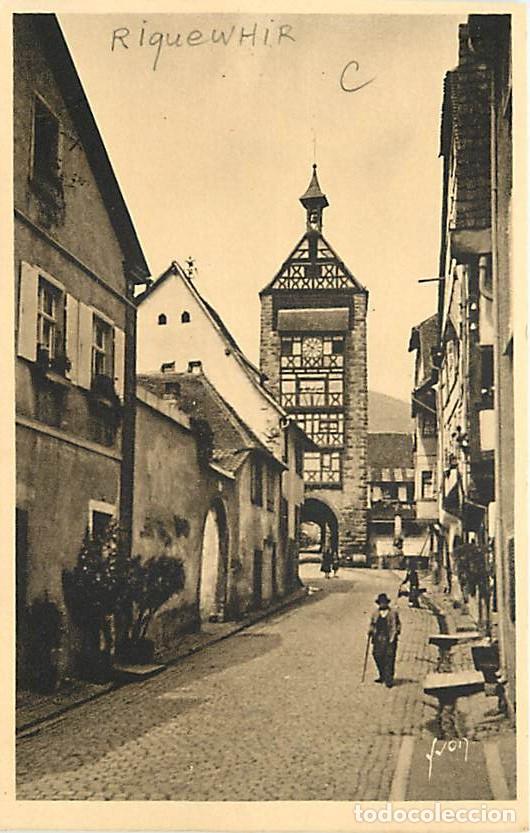 Postkarten: France - 68 - Riquewihr - Grand'Rue et porte haute - Anim&eacute;e - CPA - Voir Scans Recto-Verso