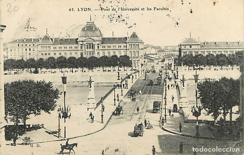 Postkarten: France - 69 - Lyon - Pont de l'Universit&eacute; et les Facult&eacute;s - Anim&eacute;e - Tramway - Oblit&eacute;ration ronde de
