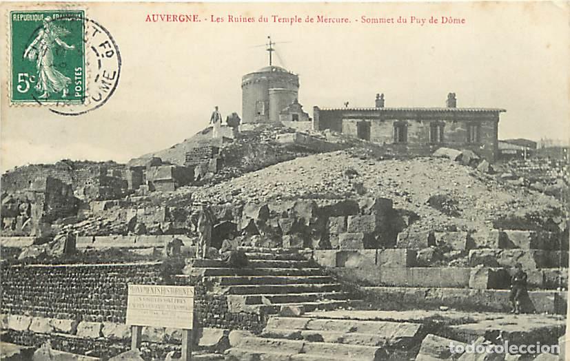 Postkarten: France - 63 - Le Puy de Dome - Les Ruines du Temple de Mercure - Sommet du Puy de D&ocirc;me - Anim&eacute;e - CP