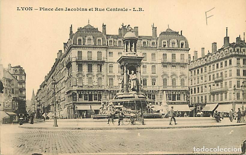 Postkarten: France - 69 - Lyon - Place des Jacobins et Rue Centrale - Anim&eacute;e - CPA - Voir Scans Recto-Verso