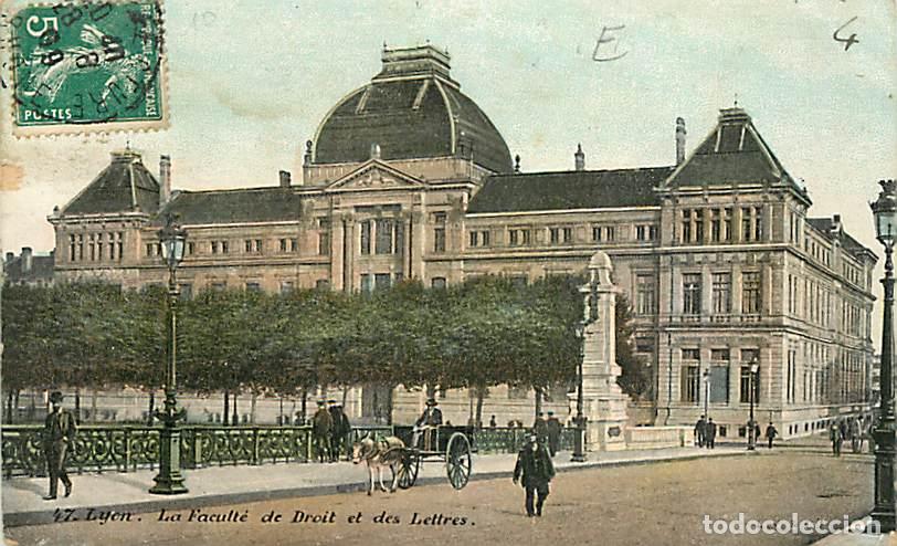 Postkarten: France - 69 - Lyon - La Facult&eacute; de Droit et des Lettres - Anim&eacute;e - Coloris&eacute;e - Oblit&eacute;ration ronde de