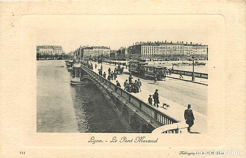 Postkarten: France - 69 - Lyon - Le Pont Morand - Anim&eacute;e - Tramway - Oblit&eacute;ration ronde de 1910 - CPA - Voir Sca