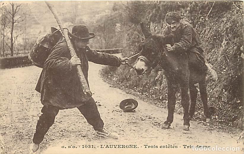 Postkarten: France - 63 - Puy de Dome - Types d'Auvergne - Trois entet&eacute;s - Tris darus - Anim&eacute;e - Folklore - CPA