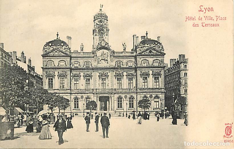 Postkarten: France - 69 - Lyon - Hotel de Ville - Place des Terreaux - Anim&eacute;e - Pr&eacute;curseur - CPA - Voir Scans Re