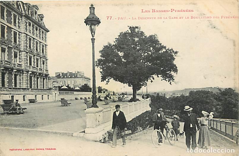 Postkarten: France - 64 - Pau - La descente de la Gare et le Boulevard des Pyr&eacute;n&eacute;es - Anim&eacute;e - CPA - Voir Scans