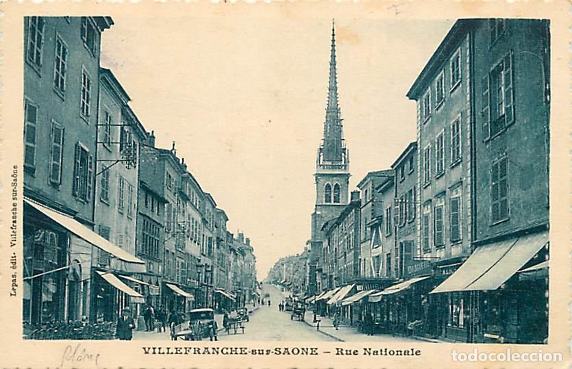 Postkarten: France - 69 - Villefranche sur Saone - Rue Nationale - Anim&eacute;e - Automobiles - CPA - Voir Scans Recto
