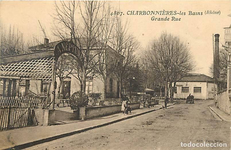 Cartoline: France - 69 - Charbonni&egrave;res les Bains - Grande Rue - Anim&eacute;e - Correspondance - Oblit&eacute;ration ronde de