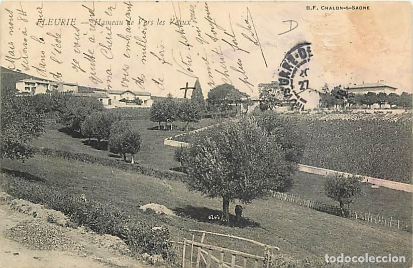 Cartoline: France - 69 - Fleurie - Hameau de Vers les Veaux - Correspondance - Oblit&eacute;ration ronde de 1903 - CPA
