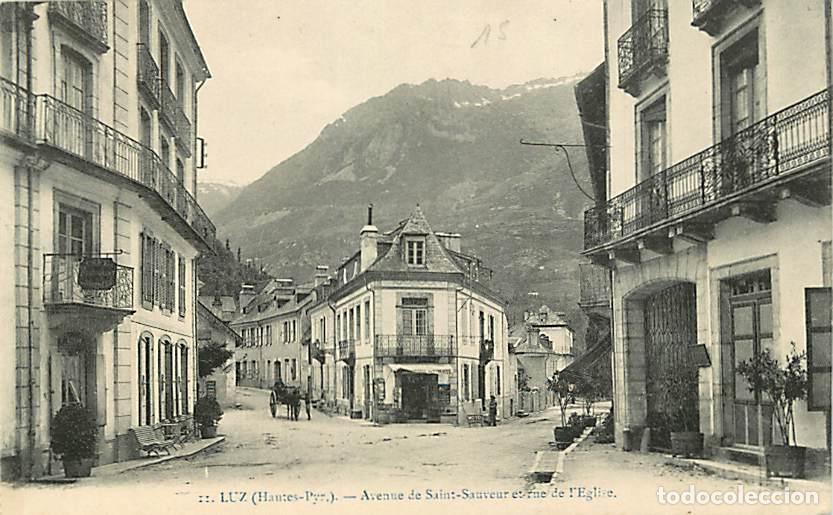 Postkarten: France - 65 - Luz - Avenue de Saint Sauveur et rue de l'Eglise - Anim&eacute;e - CPA - Voir Scans Recto-Ver
