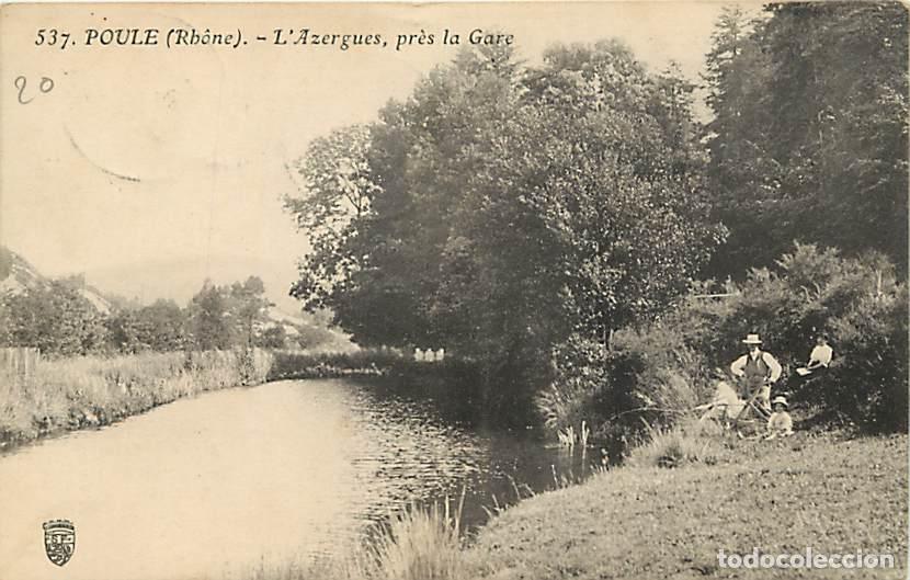 Postkarten: France - 69 - Poule - L'Azergues, pr&egrave;s la Gare - Anim&eacute;e - Correspondance - Oblit&eacute;ration ronde de 191