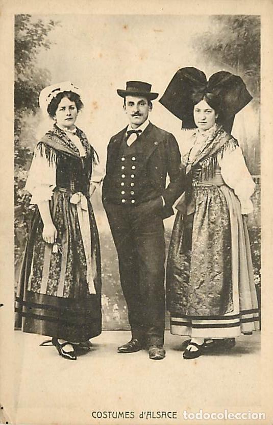 Cartoline: France - 67 - Bas Rhin - Costumes d'Alsace - Anim&eacute;e - Alsacienne - Correspondance - Voyag&eacute;e en 1921