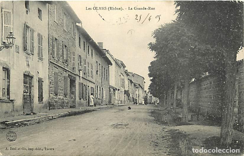 Cartoline: France - 69 - Les Olmes - La Grande Rue - Anim&eacute;e - Correspondance - Oblit&eacute;ration ronde de 1905 - CPA