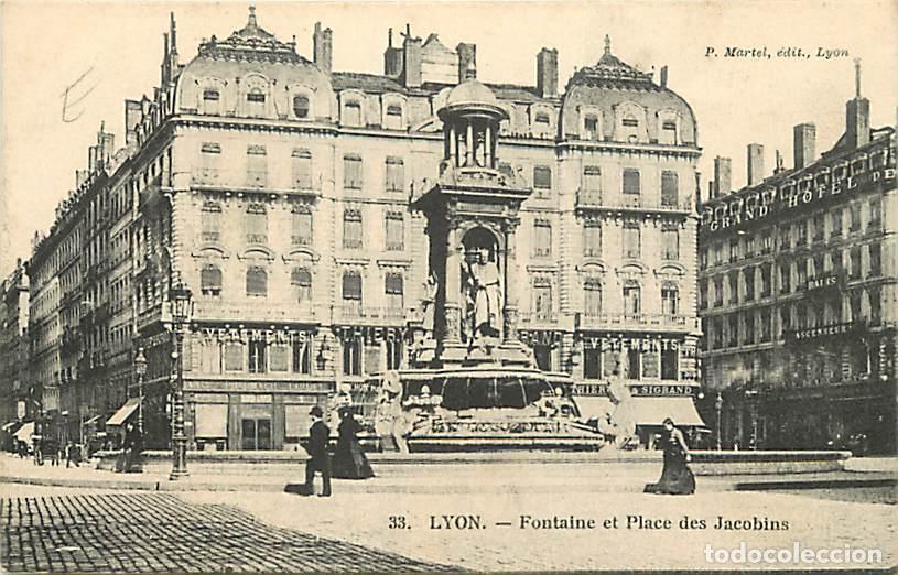Postkarten: France - 69 - Lyon - Fontaine et Place des Jacobins - Anim&eacute;e - CPA - Voir Scans Recto-Verso