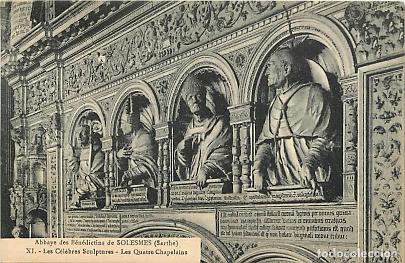 Cartoline: France - 72 - Solesmes - Abbaye des B&eacute;n&eacute;dictins de Solesmes - Les C&eacute;l&egrave;bres Sculptures - Les Quatre C