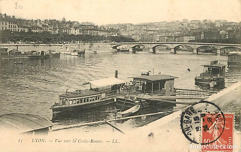 Cartoline: France - 69 - Lyon - Vue vers la Croix Rousse - Anim&eacute;e - Correspondance - Oblit&eacute;ration ronde de 1908