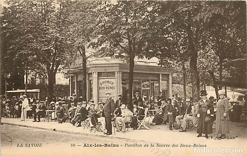 Cartoline: France - 73 - Aix les Bains - Pavillon de la Source des Deux-Reines - Anim&eacute;e - Carte Neuve - CPA - V