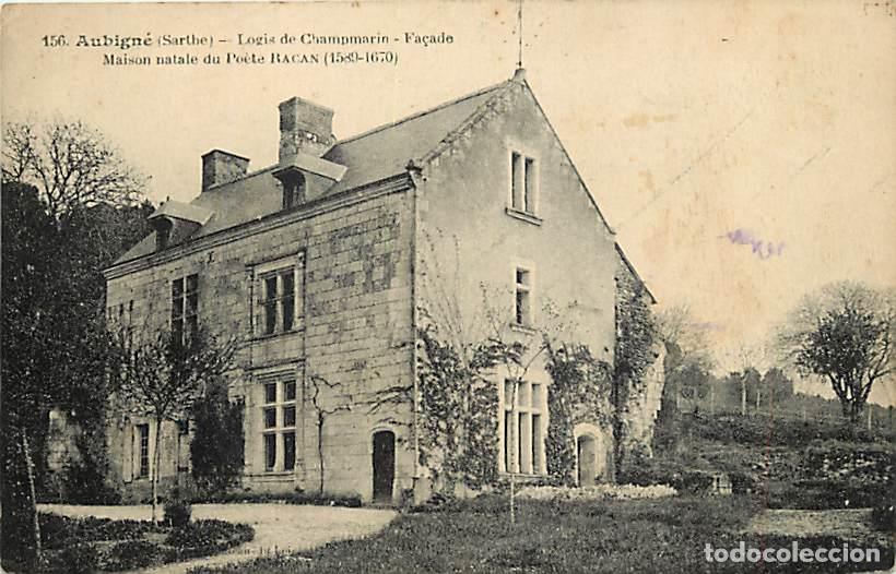 Cartoline: France - 72 - Aubign&eacute; - Logis de Champmarin - Fa&ccedil;ade Maison natale du Po&egrave;te Racan - Correspondance -