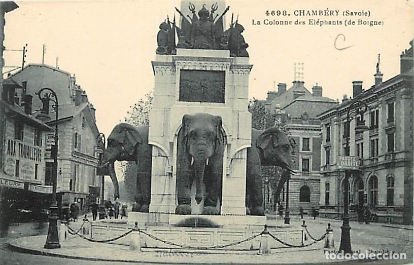 Cartoline: France - 73 - Chamb&eacute;ry - La Colonne des El&eacute;phants (de Boigne) - Anim&eacute;e - CPA - Voir Scans Recto-Vers
