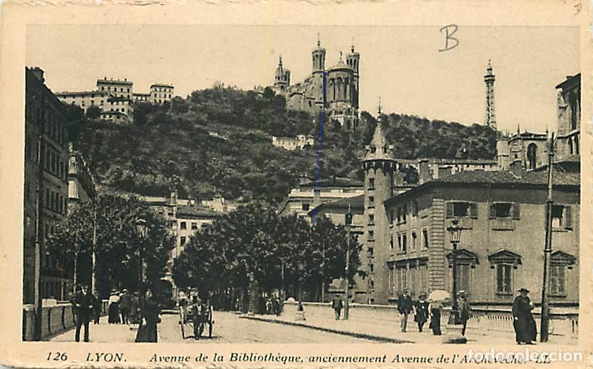 Postais: France - 69 - Lyon - Avenue de la Biblioth&egrave;que, anciennement Avenue de l'Archev&ecirc;ch&eacute; - Anim&eacute;e - CPA -