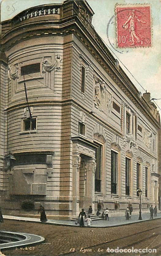 Postkarten: France - 69 - Lyon - Le Conservatoire - Anim&eacute;e - Coloris&eacute;e - Oblit&eacute;ration ronde de 1906 - Etat pli v