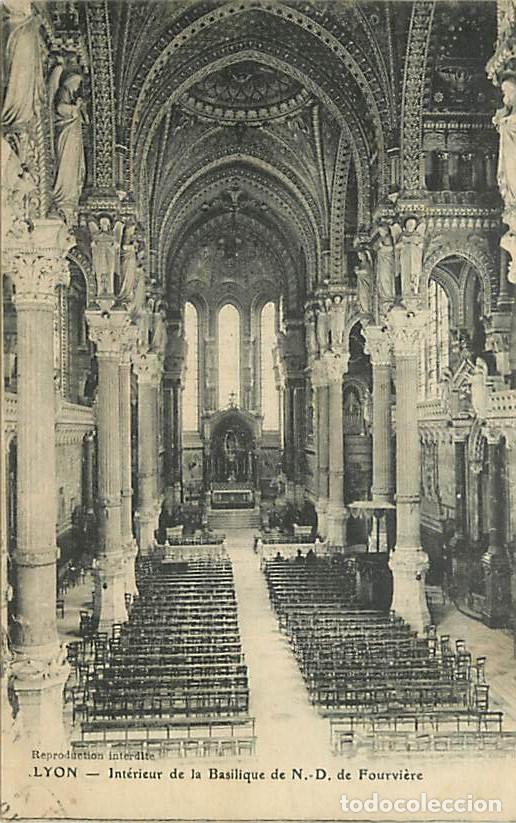 Postkarten: France - 69 - Lyon - Int&eacute;rieur de la Basilique de Notre Dame de Fourvi&egrave;re - Oblit&eacute;ration ronde de 19