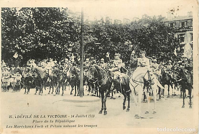 Postales: France - 75 - Paris - D&eacute;fil&eacute; de la Victoire - 14 Juillet 1919 - Place de la Republique - Les Mar&eacute;cba