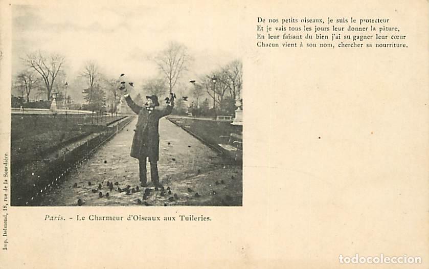 Postales: France - 75 - Paris - Le Charmeur d'Oiseaux aux Tuileries - Anim&eacute;e - Pr&eacute;curseur - CPA - Voir Scans R