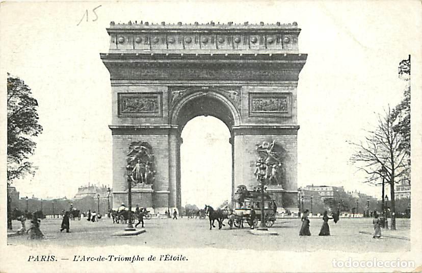 Postales: France - 75 - Paris - L'Arc de Triomphe de l'Etoile - Anim&eacute;e - Attelage de Chevaux - CPA - Voir Scan