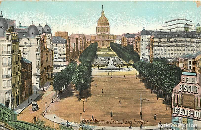 Cartoline: France - 75 - Paris - Avenue de Breteuil et les Invalides - Coloris&eacute;e - Correspondance - Voyag&eacute;e en