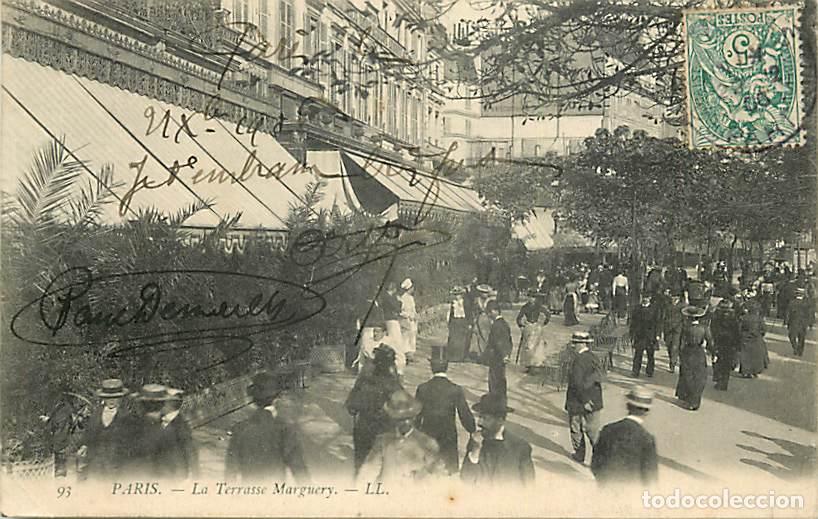 Cartoline: France - 75 - Paris - La Terrasse Marguery - Anim&eacute;e - Oblit&eacute;ration ronde de 1908 - CPA - Voir Scans
