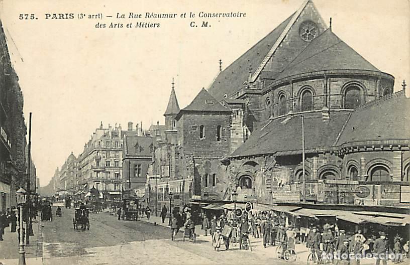 Cartoline: France - 75 - Paris - La Rue R&eacute;aumur et le Conservatoire des Arts et M&eacute;tiers - Anim&eacute;e - CPA - Voir S