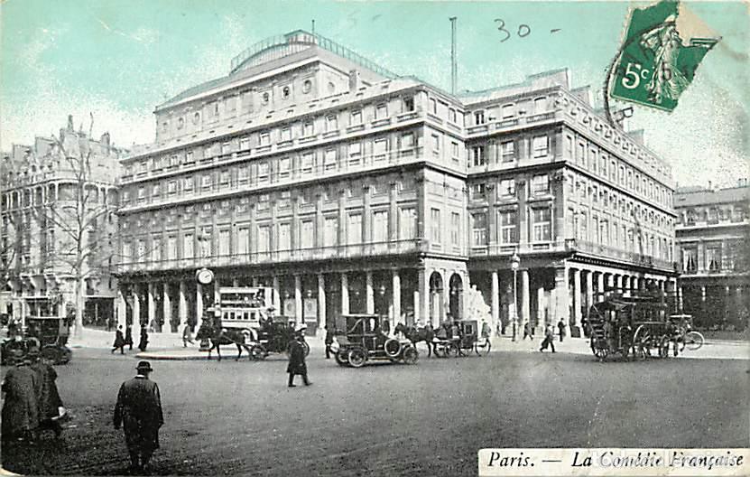 Cartoline: France - 75 - Paris - La Com&eacute;die Fran&ccedil;aise - Anim&eacute;e - Automobiles - CPA - Voir Scans Recto-Verso