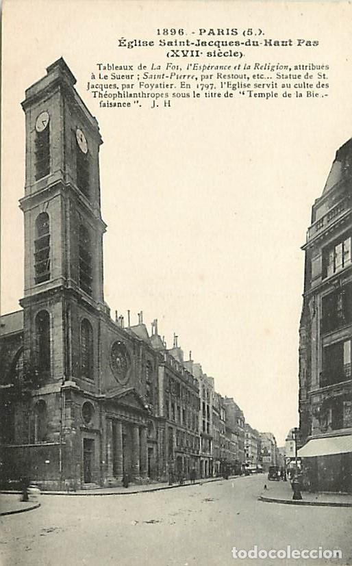 Cartoline: France - 75 - Paris - Eglise Saint-Jacques-da-Haut Pas - Voyag&eacute;e en 1934 - CPA - Voir Scans Recto-Ve