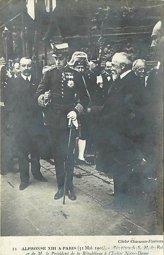 Postales: France - 75 - Paris - Alphonse XIII &agrave; Paris - R&eacute;ception de sa majest&eacute; le Roi et de Monsieur le pr&eacute;si