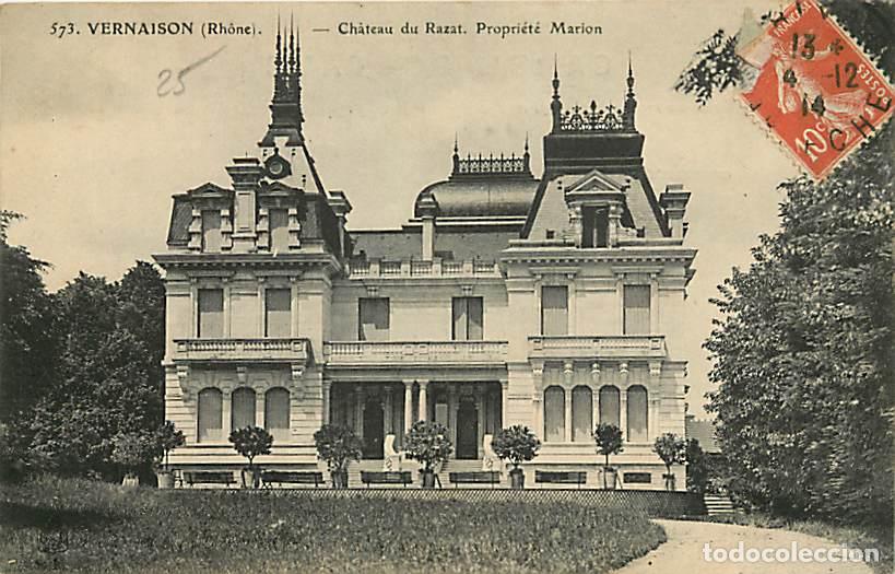 Postales: France - 69 - Vernaison - Ch&acirc;teau du Razat. Propri&eacute;t&eacute; Marion - Correspondance - Oblit&eacute;ration ronde d