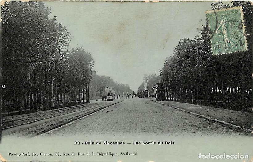 Postales: France - 75 - Paris - Bois de Vincennes - Une Sortie du Bois - Anim&eacute;e - Correspondance - Etat l&eacute;ger