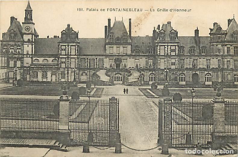 Postais: France - 77 - Fontainebleau - Palais de Fontaineblau - La Grille d'Honneur - Correspondance - Voyag&eacute;