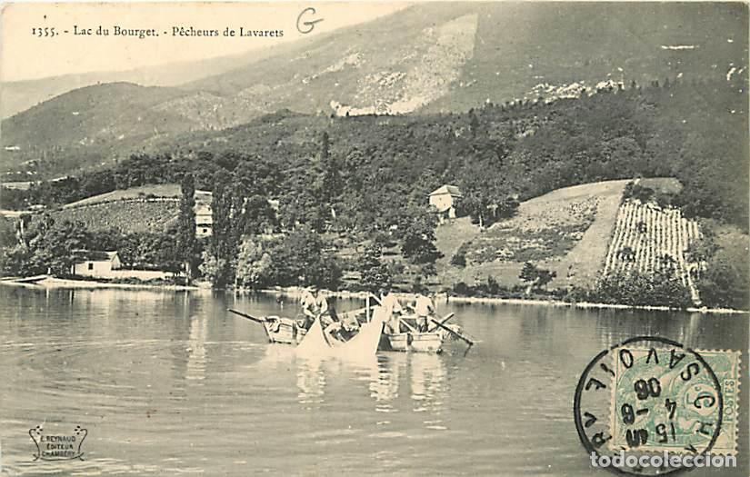 Postais: France - 73 - Le Bourget du Lac - Lac du Bourget - P&ecirc;cheurs de Lavarets - Anim&eacute;e - Oblit&eacute;ration rond