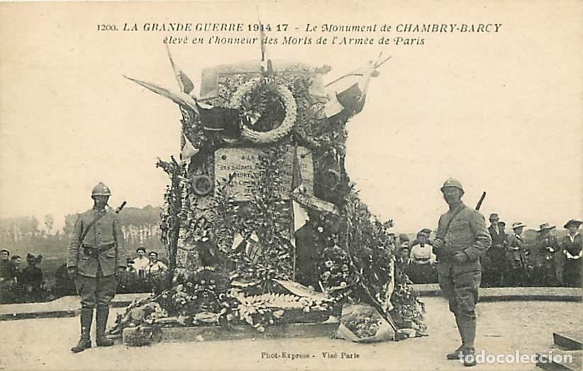 Cartoline: France - 77 - Chambry-Barcy - La Grande Guerre 1914 17 - Le Monument de Chambry-Barcy &eacute;lev&eacute; en l'hon