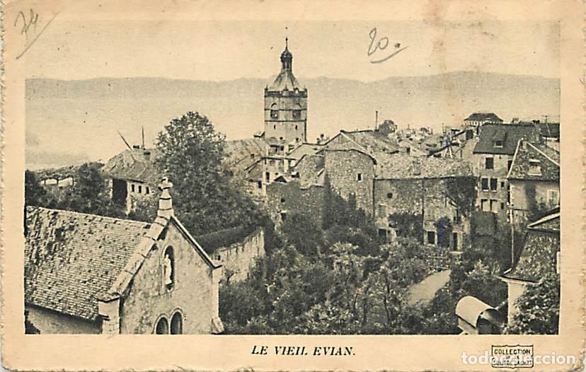 Postales: France - 74 - Evian les Bains - Le Vieil Evian - Correspondance - Oblit&eacute;ration ronde de 1924 - CPA -