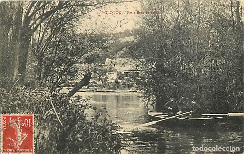 Postales: France - 78 - Gloton - Petit Bras de Seine - Anim&eacute;e - Canotage - Correspondance - Oblit&eacute;ration ronde