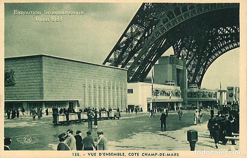 Postales: France - 75 - Paris - Exposition Internationale de 1937 - Vue d'ensemble , cot&eacute; Champ de Mars - Anim