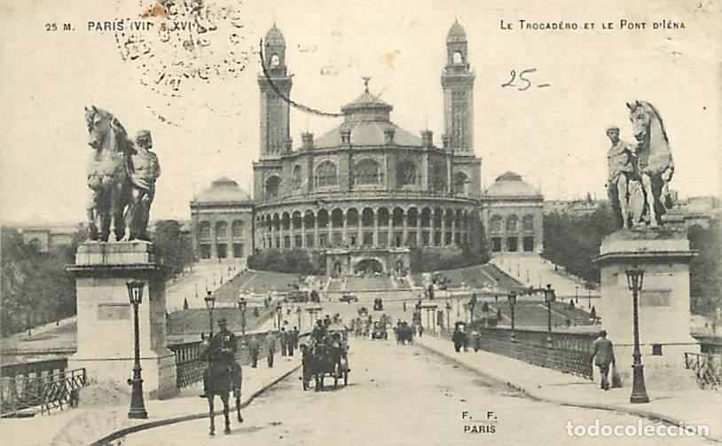 Cartoline: France - 75 - Paris - Le Trocad&eacute;ro et le Pont d'I&eacute;na - Anim&eacute;e - Etat tr&egrave;s petits trous visibles en h