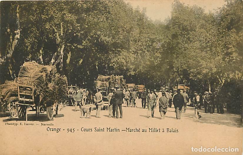 Cartoline: France - 84 - Orange - Cours Saint Martin - March&eacute; au Millet &agrave; Balais - Anim&eacute;e - Pr&eacute;curseur - Colori