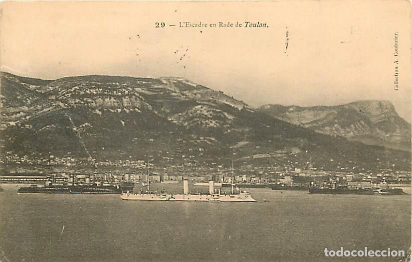 Postais: France - 83 - Toulon - L'Escadre en Rade de Toulon - Correspondance - Oblit&eacute;ration ronde de 1904 - C