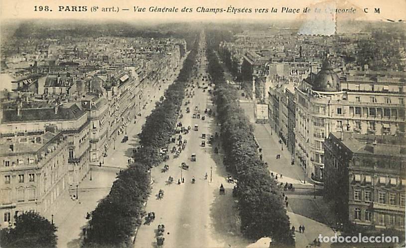 Postales: France - 75 - Paris - Vue G&eacute;n&eacute;rale des Champs-Elys&eacute;es vers la Place de la Concorde - CPA - Voir Scan