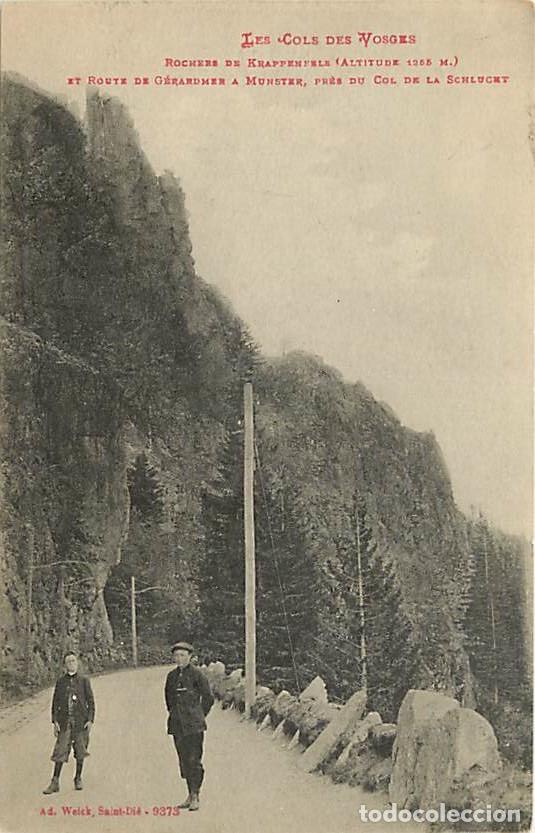 Postales: France - 88 - Vosges - Rochers de Krappenfels et Route de G&eacute;rardmer &agrave; Munster pr&egrave;s du Col de la Schl