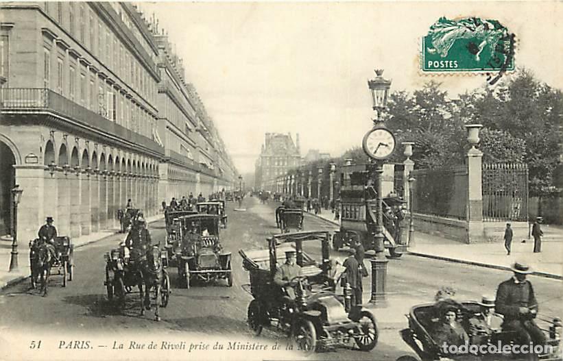 Postales: France - 75 - Paris - La rue de Rivoli prise du Minist&egrave;re de la Marine - Anim&eacute;e - Automobiles - Atte