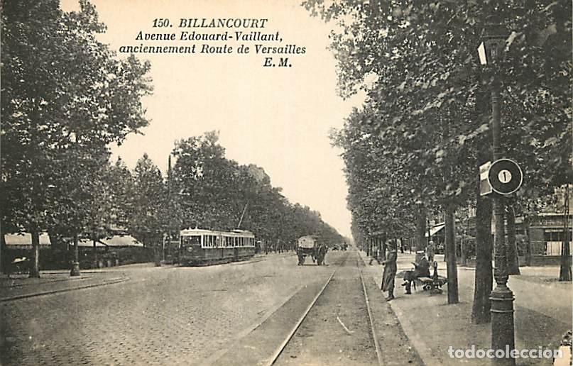Postales: France - 92 - Billancourt - Avenue Edouard-Vaillant, anciennement Route de Versailles - Anim&eacute;e - Tra